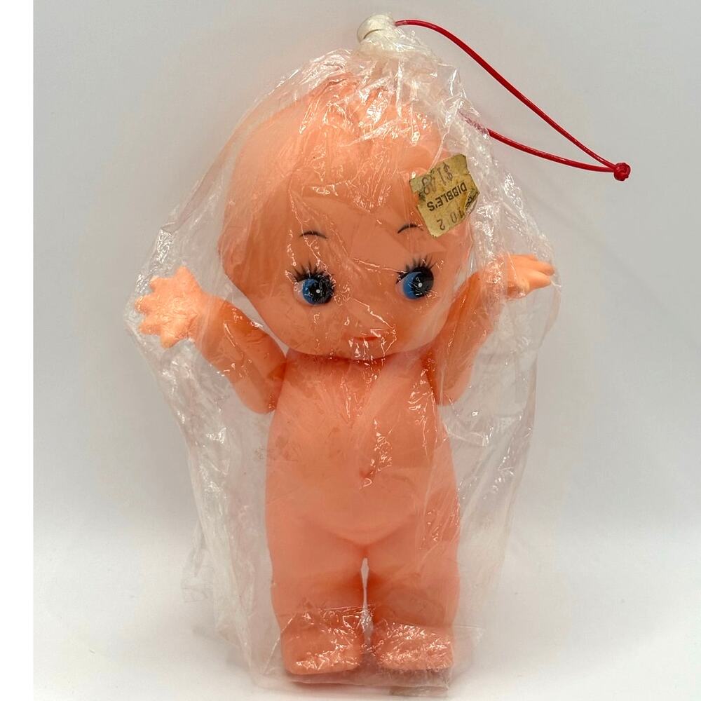 VTG 1960's Vinyl, Blue Eyed, Kewpie Doll, 6", Original Packaging, Made in Korea